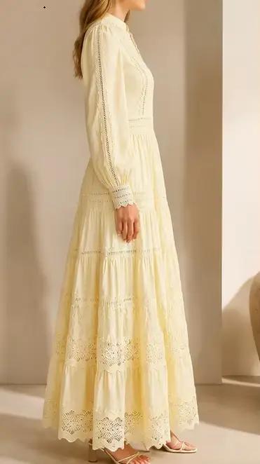 Ensemble deux pièces élégant jaune beurre pour femme