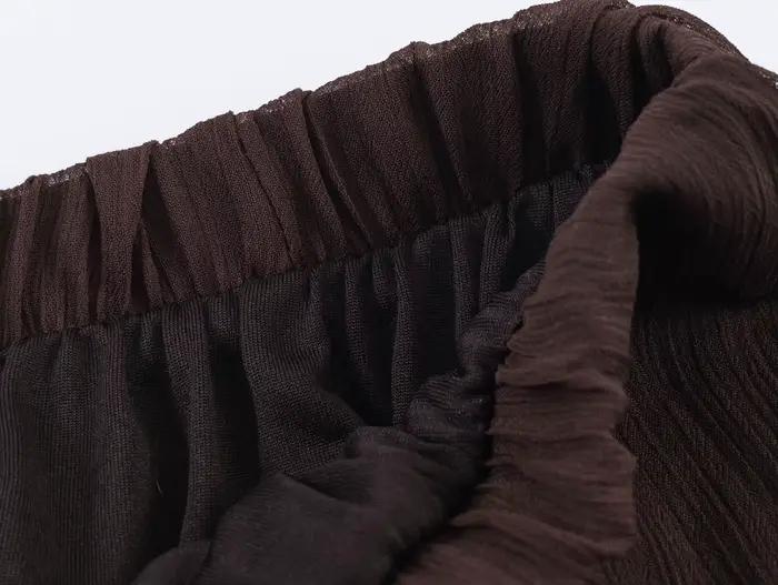 Jupe plissée à volants irréguliers style gâteau pour femme