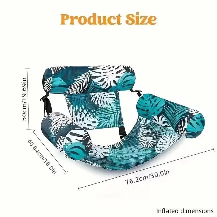 Chaise longue gonflable pour piscine, plage, loisirs, lits flottants d'été, transat flottant avec accoudoirs et dossier
