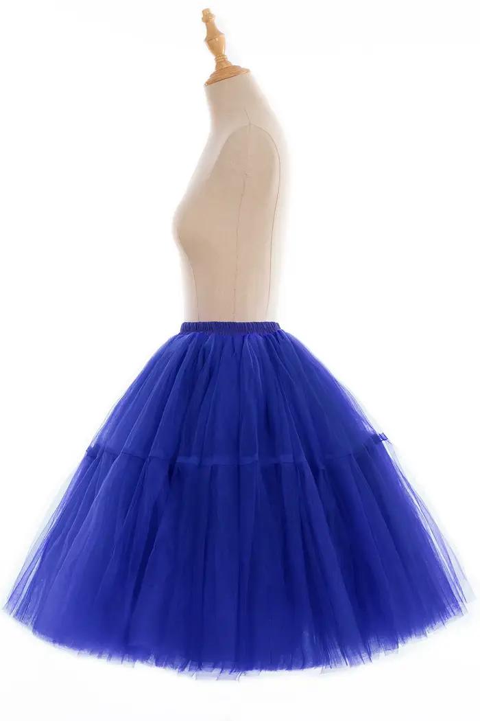 BABYONLINE jupe en Tulle moelleuse jupon adulte taille élastique sous-jupe couches mariée Midi Tutu jupes femmes soirée de bal