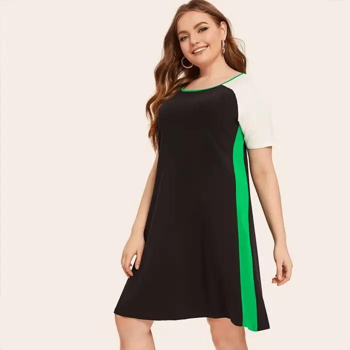 Robe d'été décontractée à manches courtes pour femmes