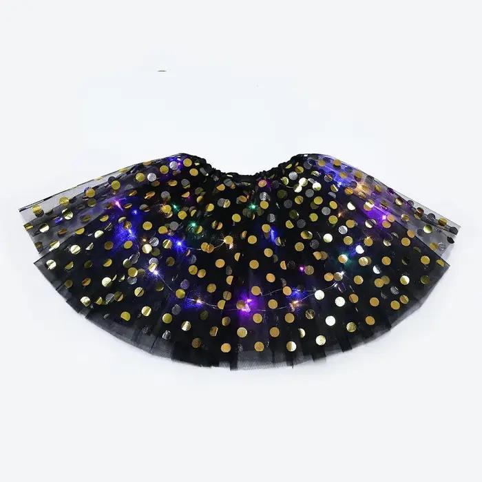 Jupes Tutu en Tulle à pois LED pour femmes adultes