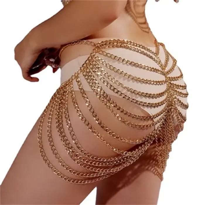 2025 été strass résille jupe pour femmes Sexy creux voir à travers Mini