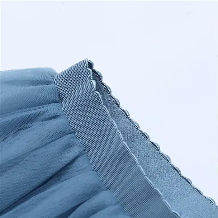 5 couches 65 cm noir Jupe plissée Sexy Midi Tulle