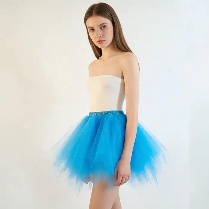 Jupe pour adulte en tulle léger et doux avec taille élastique