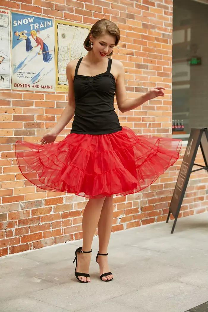 Rockabilly-Jupon de mariage des années 90 pour fille
