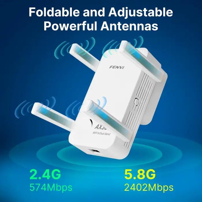 AX3000 WiFi 6 répéteur Roteador Wi-fi 6 amplificateur de Signal 5G 2.4G 802.11ac Gigabit longue portée WiFi amplificateur d'extension WPS ensemble facile
