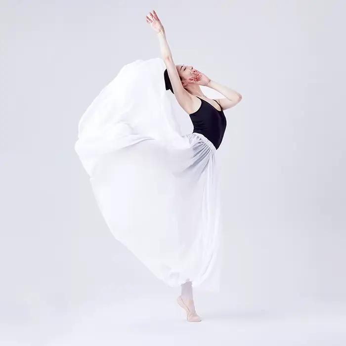 Jupe de Ballet Longue en Mousseline de Soie pour Femme