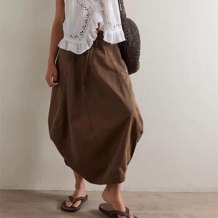 Jupe longue de Parachute Cargo Y2k pour femmes