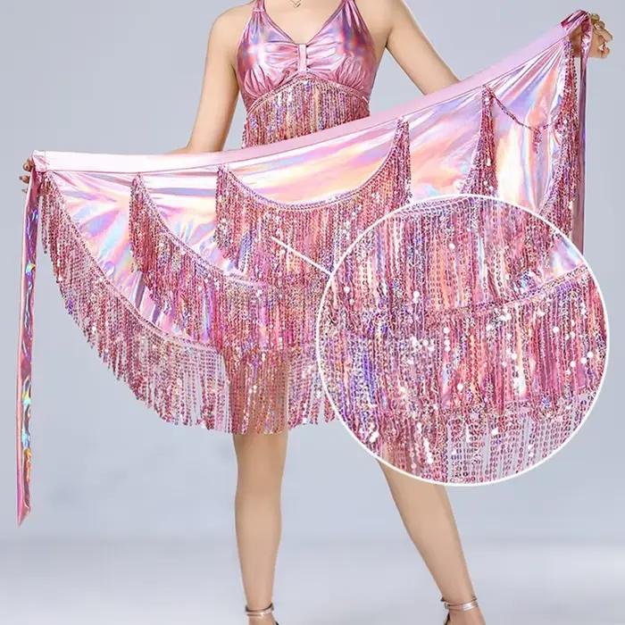 Jupes à franges de danse du ventre latine élégantes pour femmes