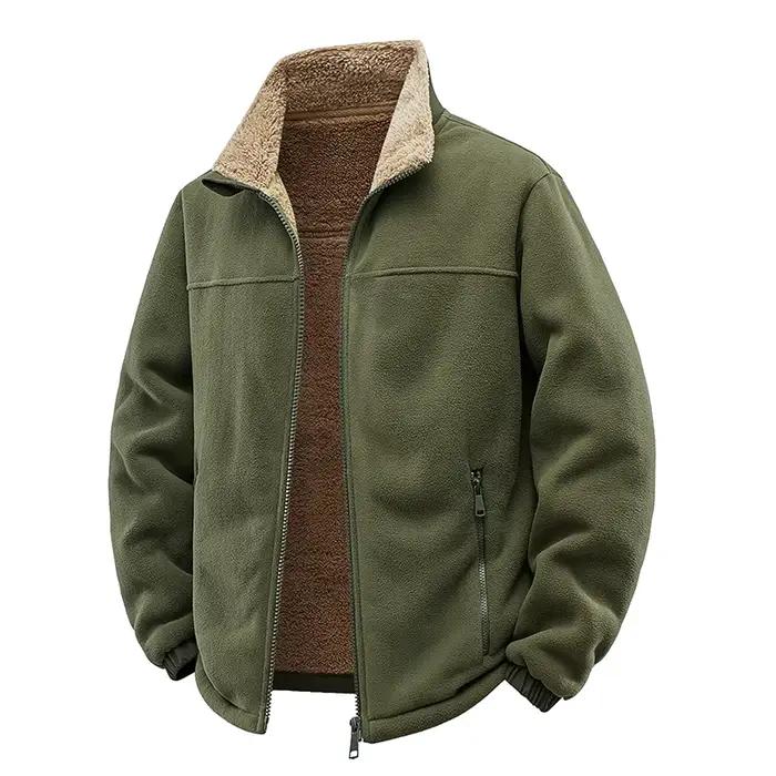 2025 nouvelle veste polaire de chasse d'hiver hommes chaud polaire veste à capuche extérieure multi-poches décontracté pleine fermeture éclair Sport randonnée manteau