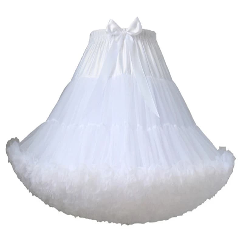 Jupons gonflés pour femmes, jupe en tulle multicouche, taille élastique, cosplay lolita, sous-jupe c