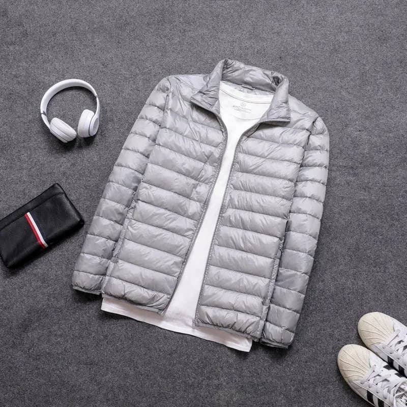 Doudoune ultralégère pour homme avec plume, veste compressible, veste matelassurera classique décont