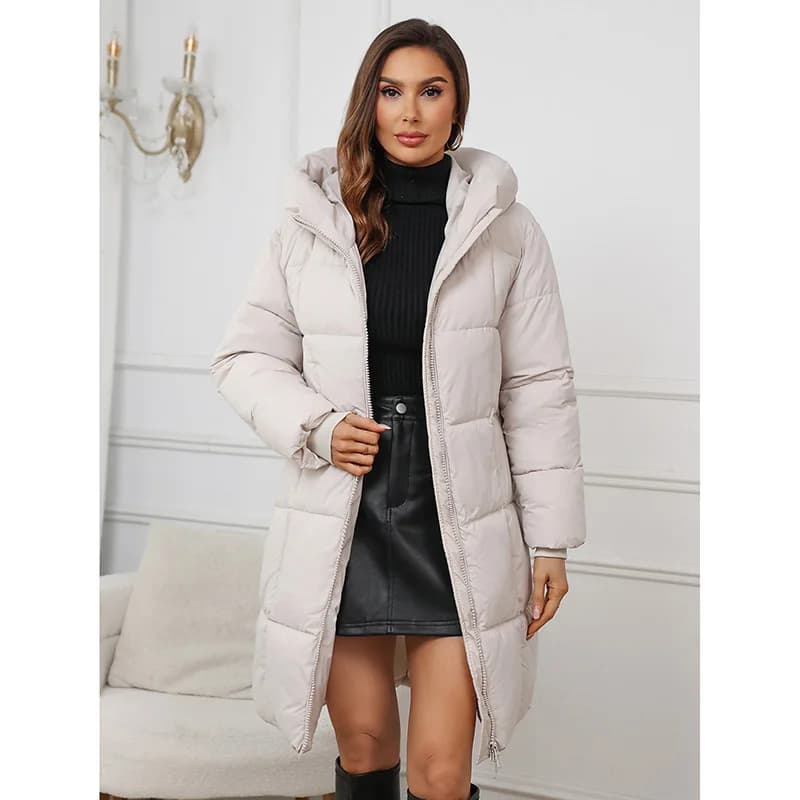 Femmes Long manteau 2024 nouveau automne hiver Parkas Femme épais vers le bas coton manteau Femme dé