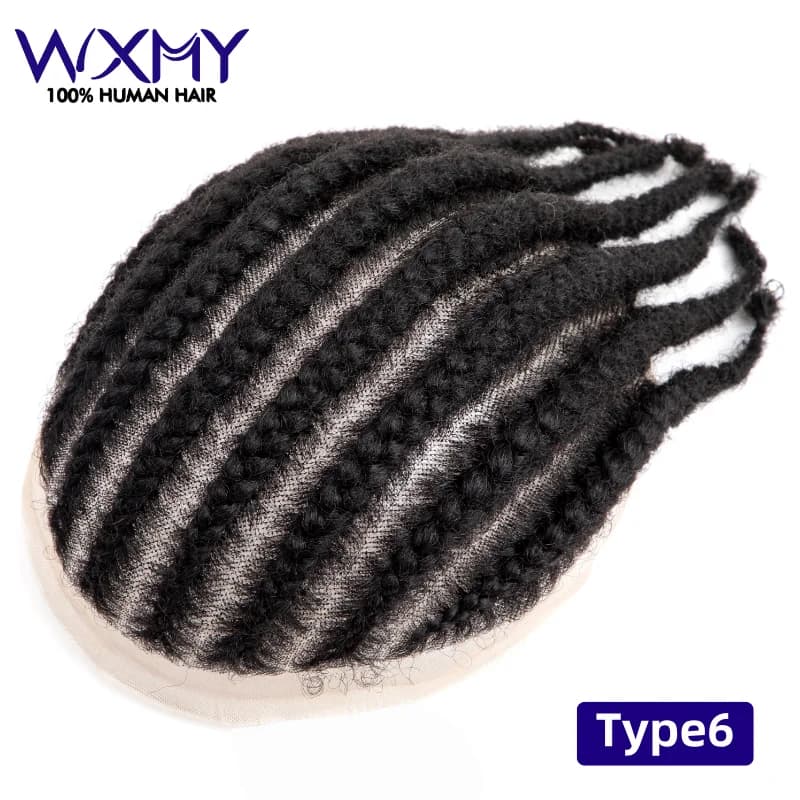 Tresses pleine dentelle Base toupet hommes perruque mâle cheveux prothèse Crochet tresses dentelle a
