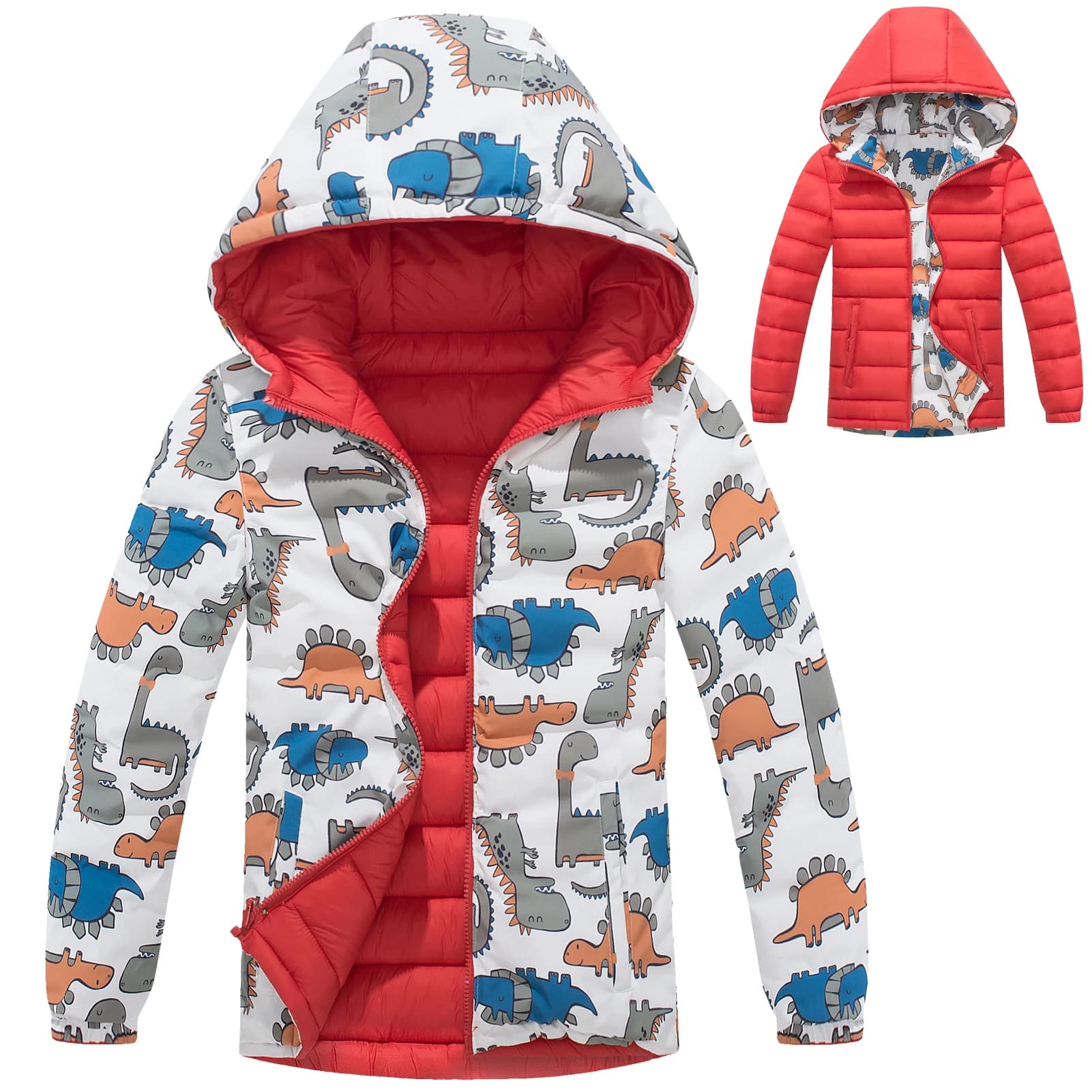 Veste en duvet de coton pour garçons, vêtements d'extérieur d'hiver à capuche pour enfants, manteau