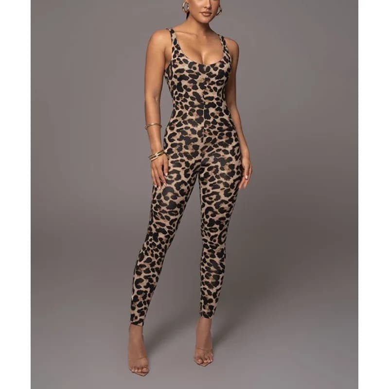 Vêtements pour femmes combinaisons longues pour femme Sexy sport imprimé Animal léopard Legging Spag