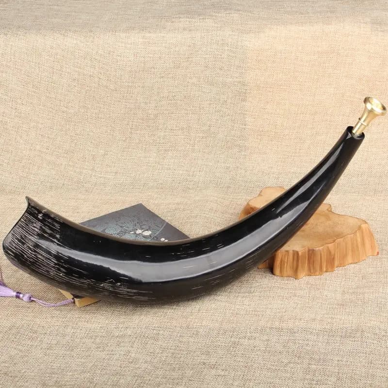 Corne traditionnelle en corne de bœuf, instrument de musique professionnel pour adultes et débutants
