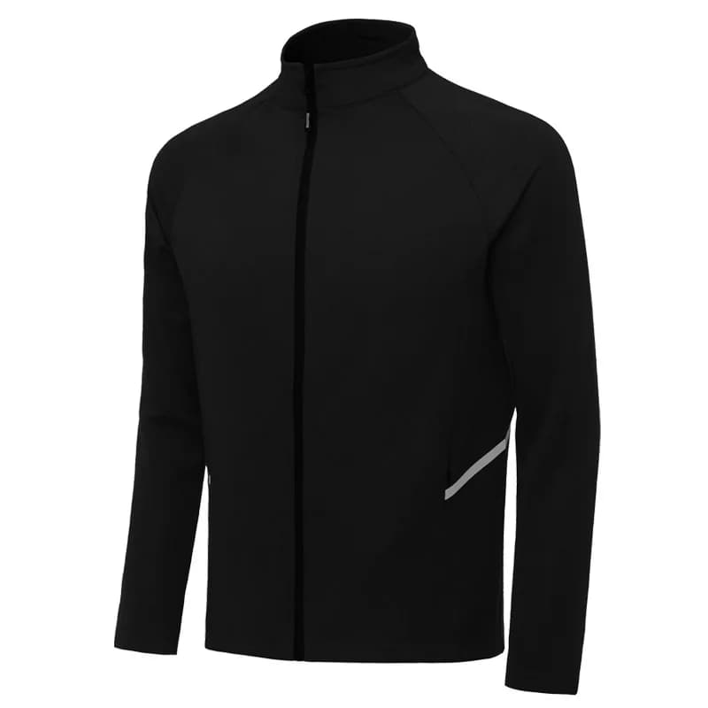 Veste de Sport à manches longues pour homme, vêtement de course, col montant, fermeture éclair, pour