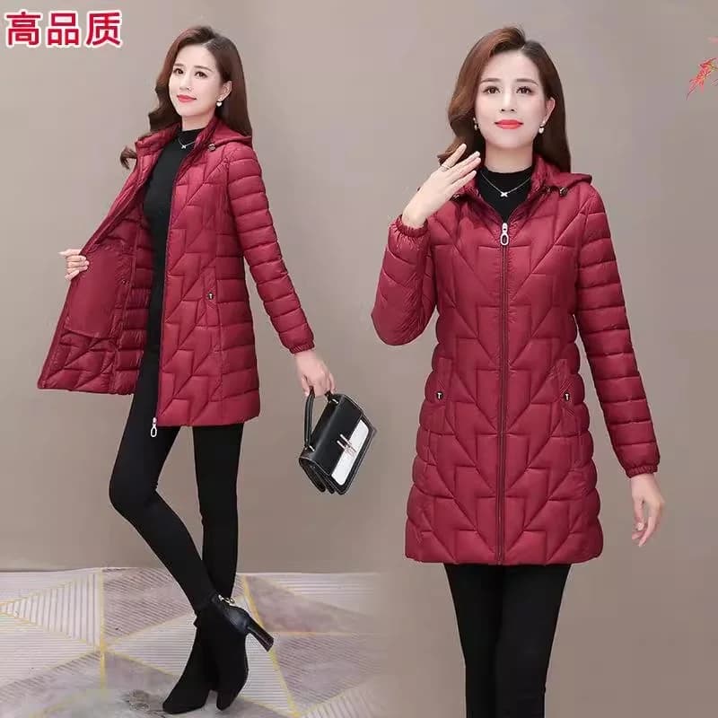 Parka mi-longue légère pour femme, manteau d'automne matelassé en coton, doudoune rembourrée, parka