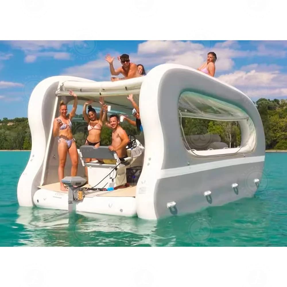 Chambre à eau électrique gonflable de luxe, 4.5x2.5x2m, fabricants de qualité Hausboot, canot flotta