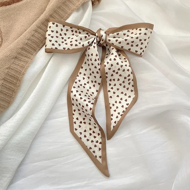 Magnifique foulard long en soie pour femme, bandeau esthétique bohème, écharpe pour cheveux, idéal p