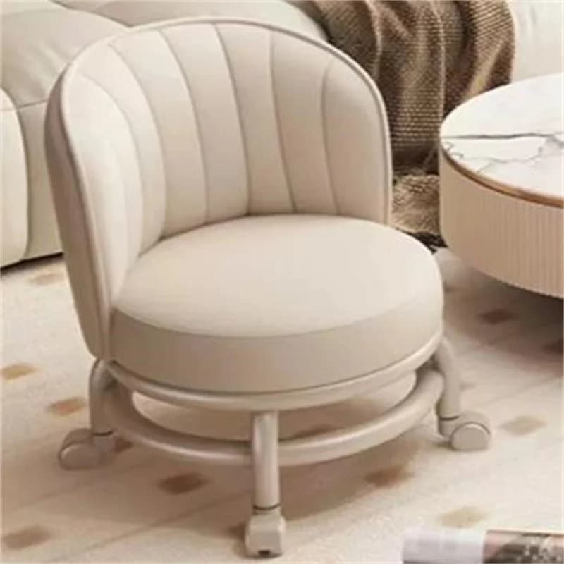 ED crème Style chaise meubles dossier chambre tabouret confortable à la mode pivotant filles en cuir