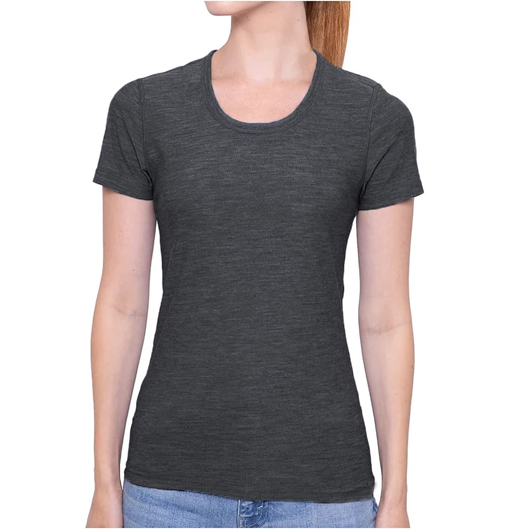 T-shirt à manches courtes en laine mérinos pour femme, coupe couvertes, couche de base, t-shirt resp