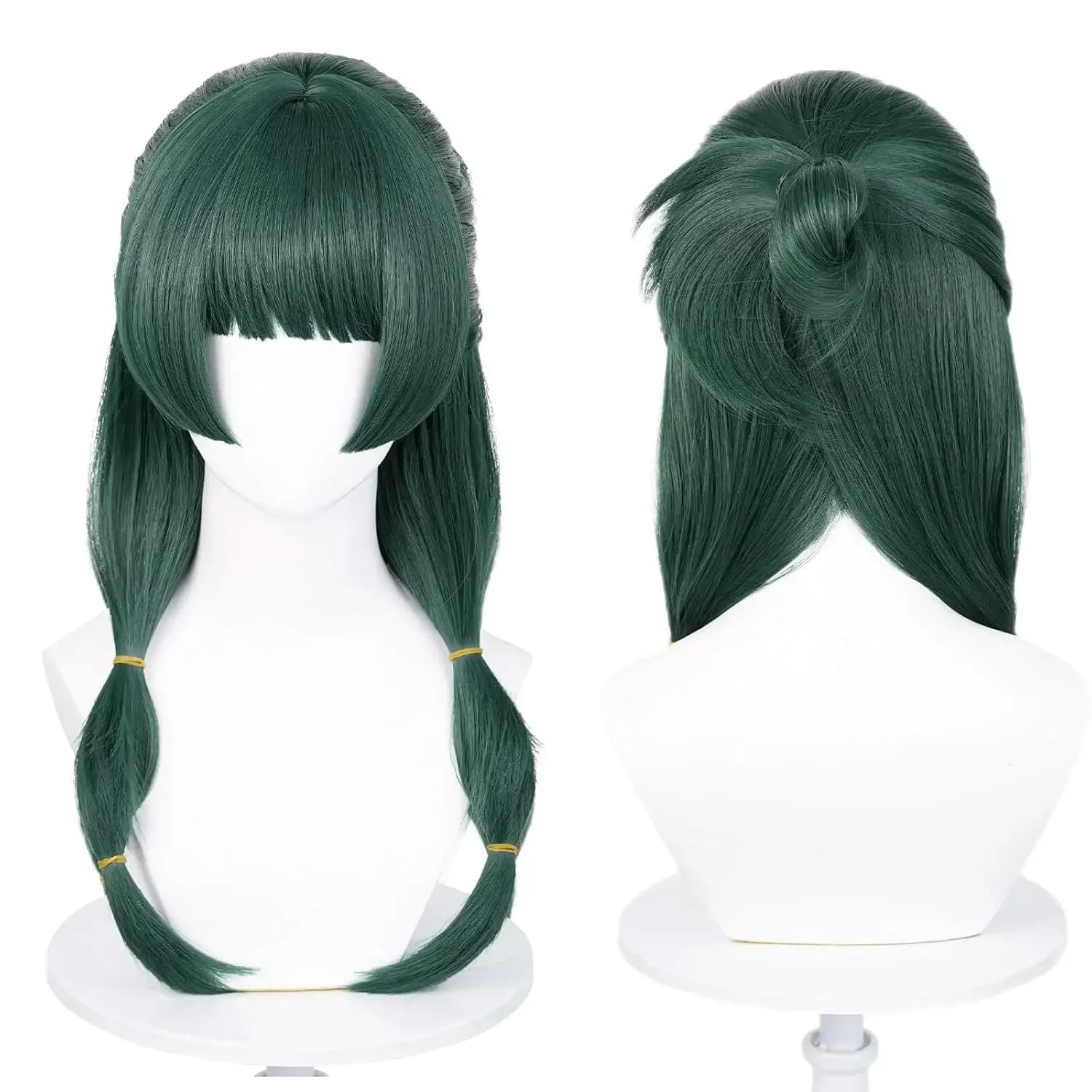 Perruque de cosplay Maomao Anime 2026, 50 cm de long, vert foncé, résistante à la chaleur, cheveux s