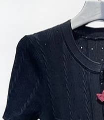Robe blanche en tricot ajouré pour femmes, slim, manches courtes, robe midi de soirée