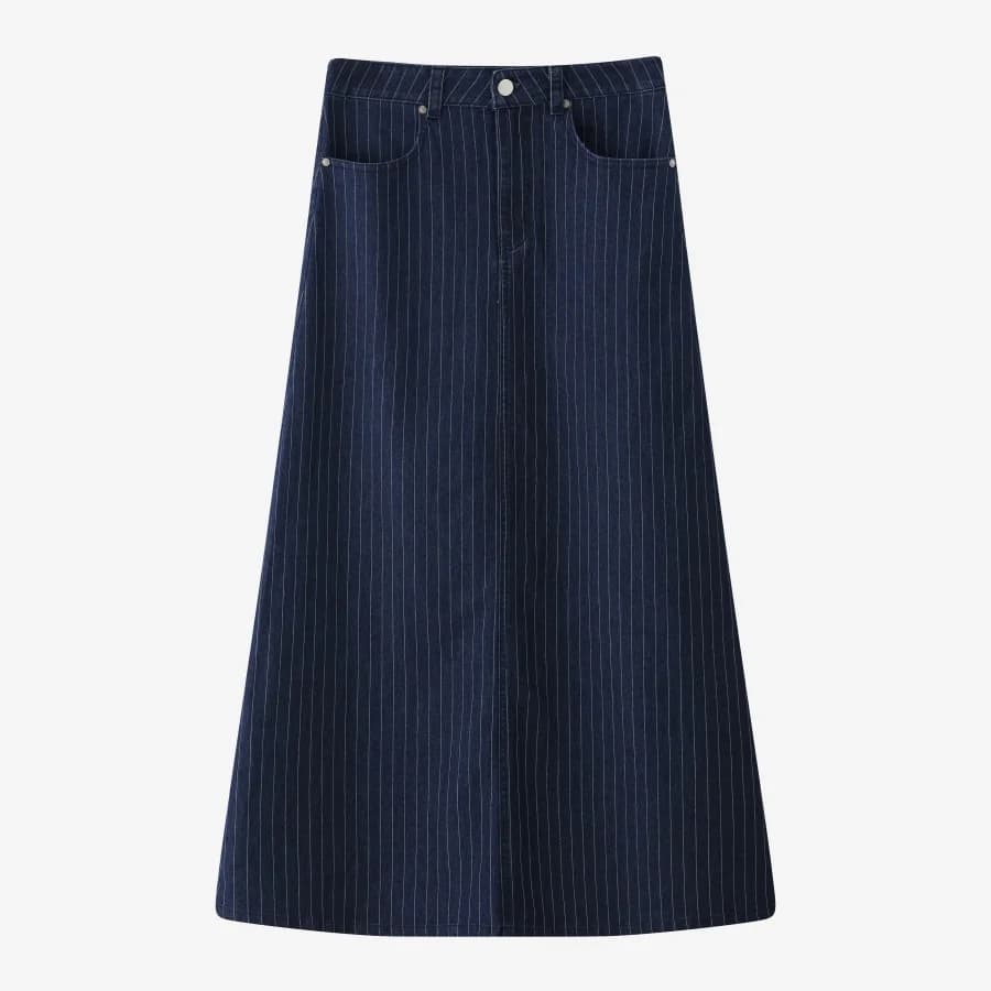 Jupe en jean à fines rayures AS SS26, vêtements de mode pour femme, tenue féminine