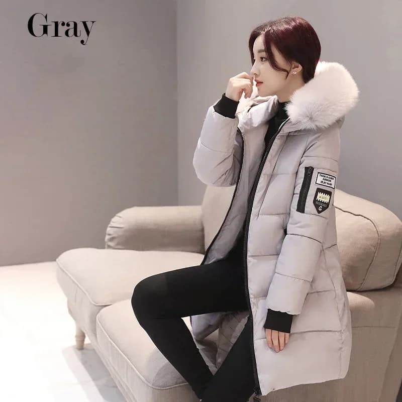 2025 hiver femmes Parka manteaux longs coton décontracté fourrure vestes à capuche épais chaud coupe
