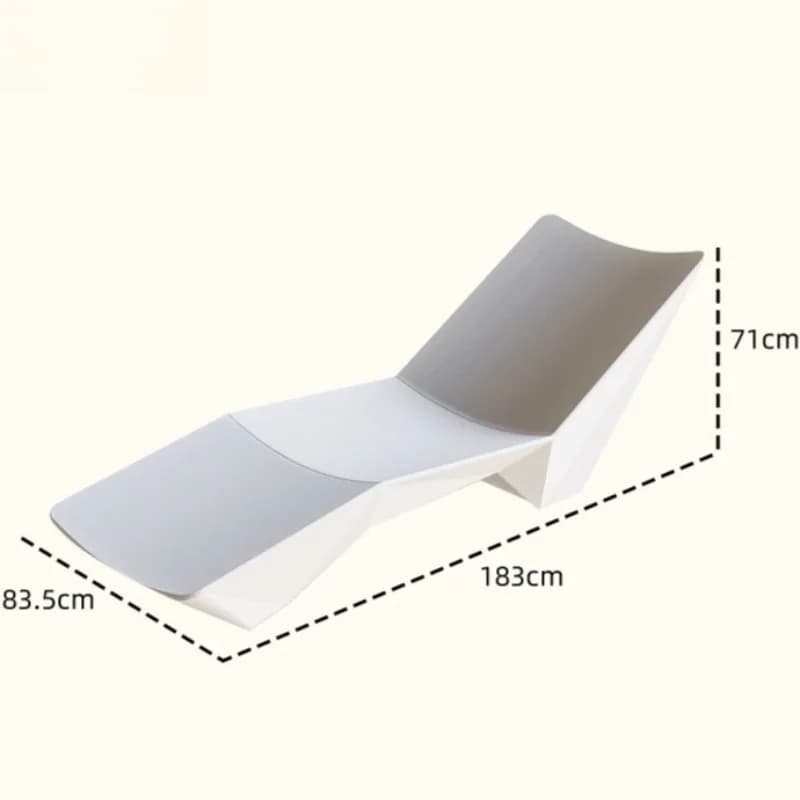 Chaises de plage allotyptiques simples et modernes, blanches pures, confortables, pour Villa, meuble