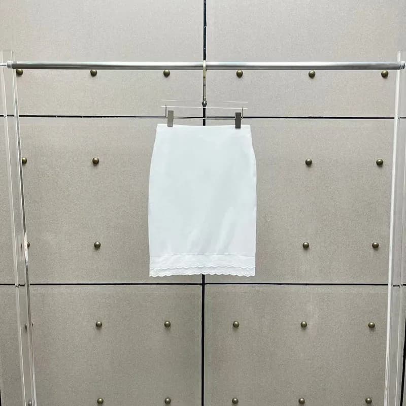 Haut en lin brodé de dentelle pour femme, bandeau ajusté sans manches, jupe trapèze de haute qualité