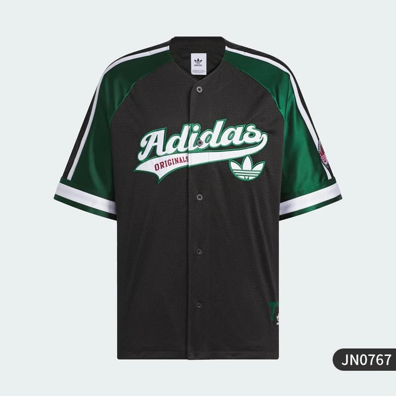 Adidas officiel authentique unisexe ample et respirant boutonné manches courtes T-shirt JN0767