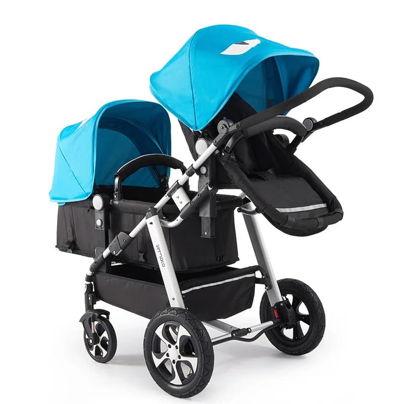 Poussette de voyage 2 en 1 pour nouveau-né, landau pour enfants, portable, double, quatre roues