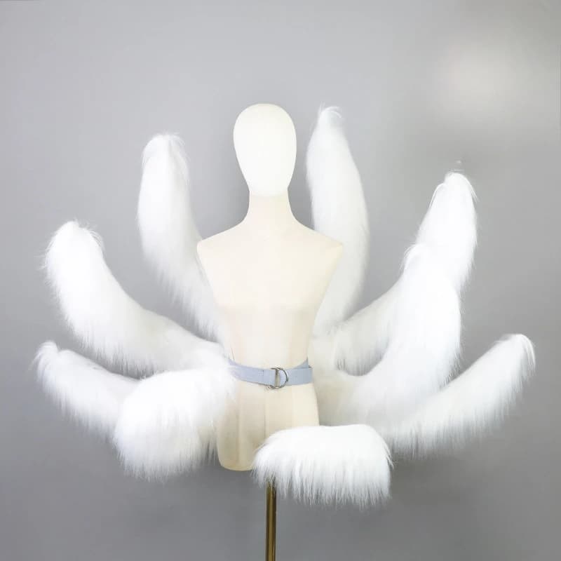 Anime japonais mignon en peluche renard à neuf queues Li queue jeu renard Halloween carnaval fête sc