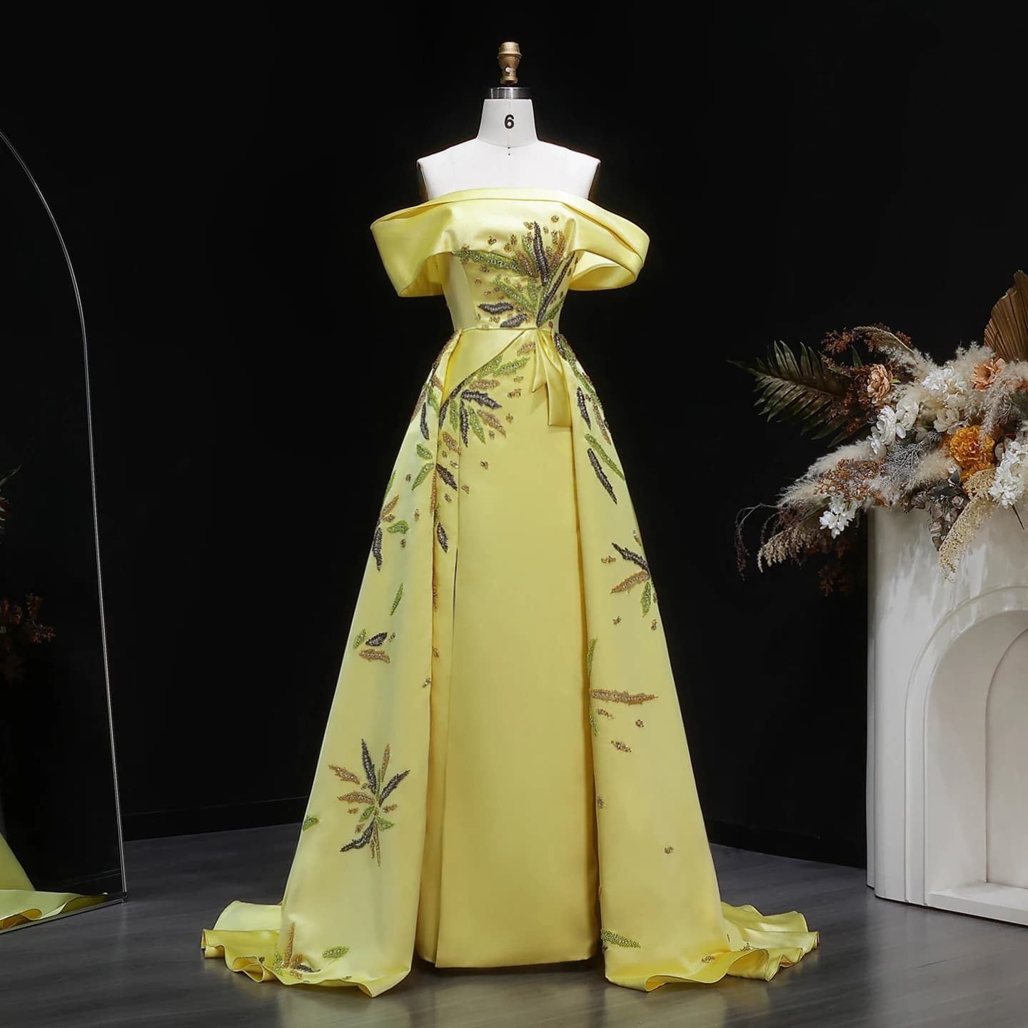 Robe de soirée élégante perlée pour femme Sharon Said 2026, idéale pour mariage, anniversaire, bal d