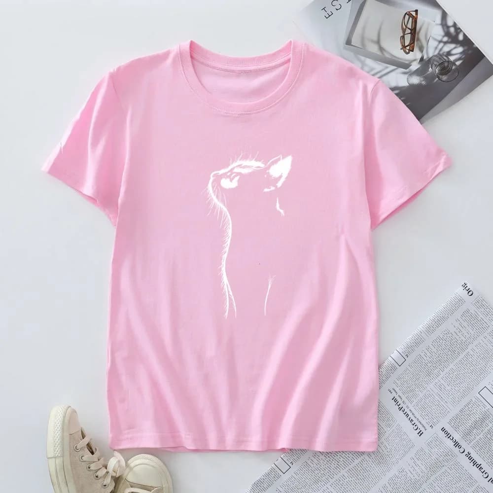 T-shirt surdimensionné à manches courtes pour femmes, t-shirts 100% coton, haut d'été pour femmes, v