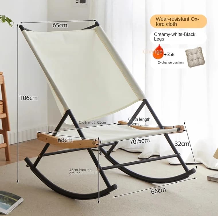 Chaise longue à bascule en métal, inclinable et réglable, pour usage extérieur, balcon, salon, chamb