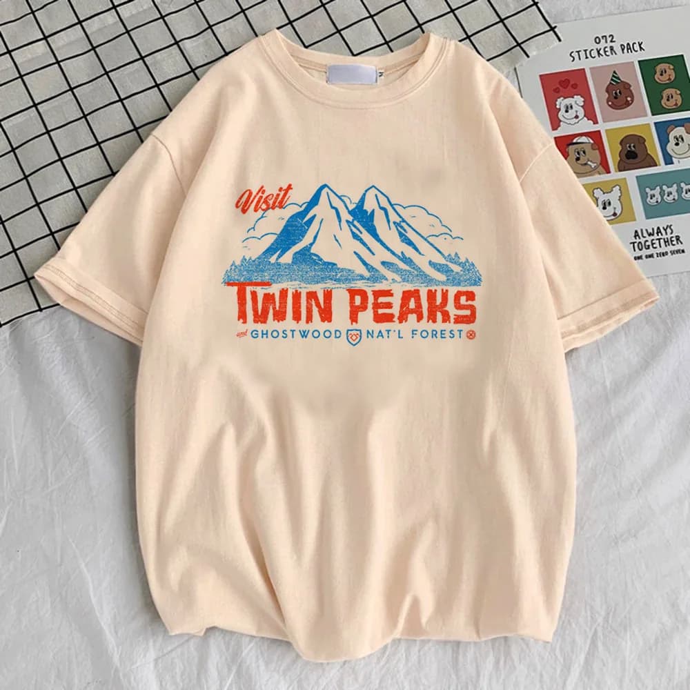 Twin Peaks anneau hibou t-shirt femmes esthétique Punk femmes respirant Y2k classique t-shirt Pastel