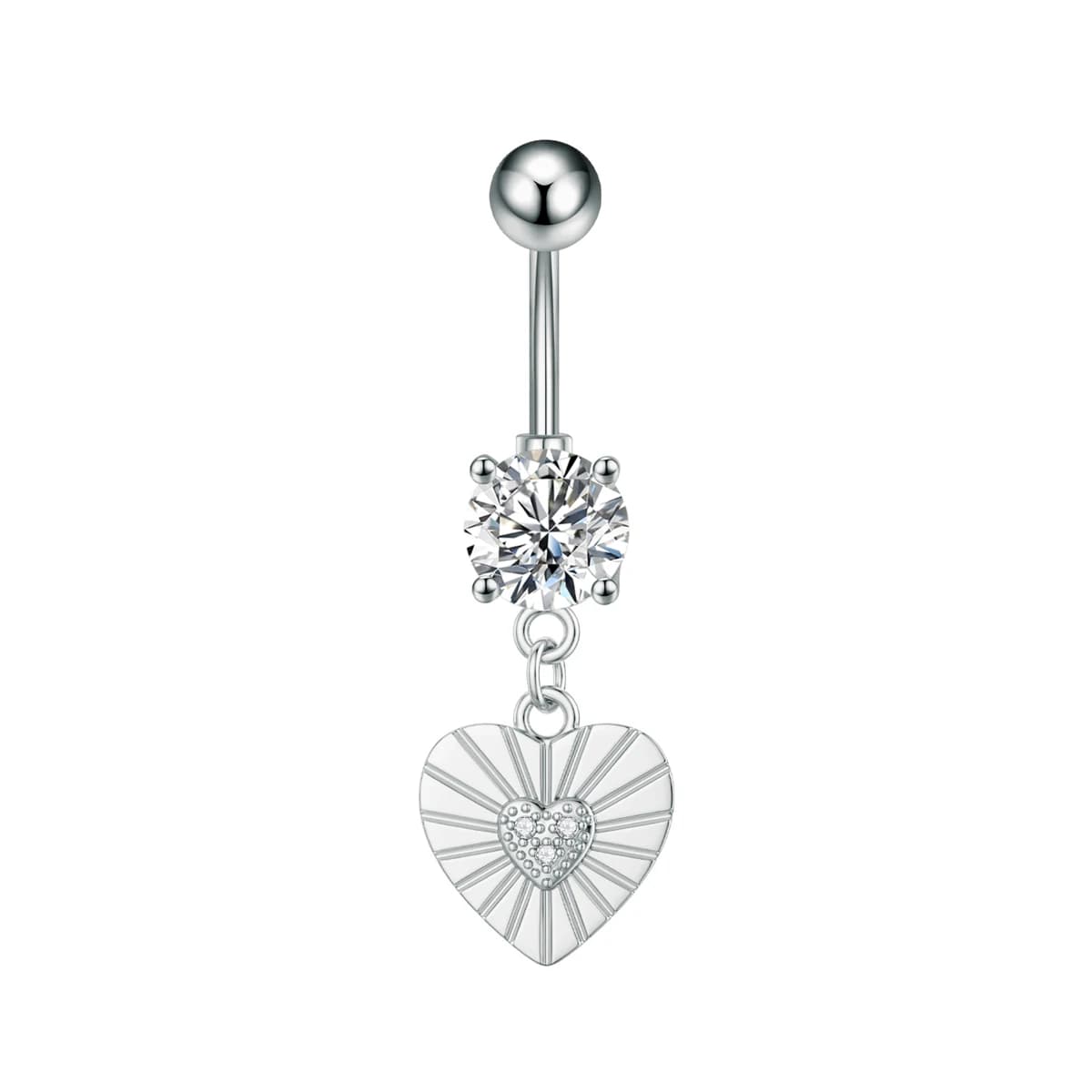 14G Long incurvé pendant Nombril Umbigo pour femmes filles goutte d'eau fleur pendentif Sexy nombril