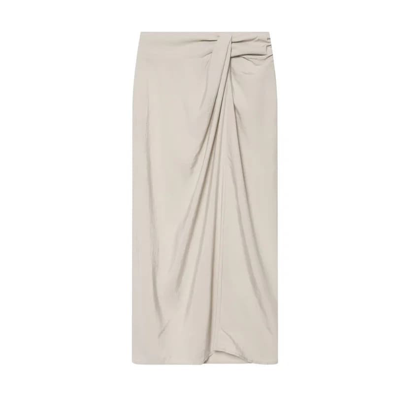 Jupe plissée midi pour femme, nouvelle collection printemps-été 2026, style décontracté chic et orig