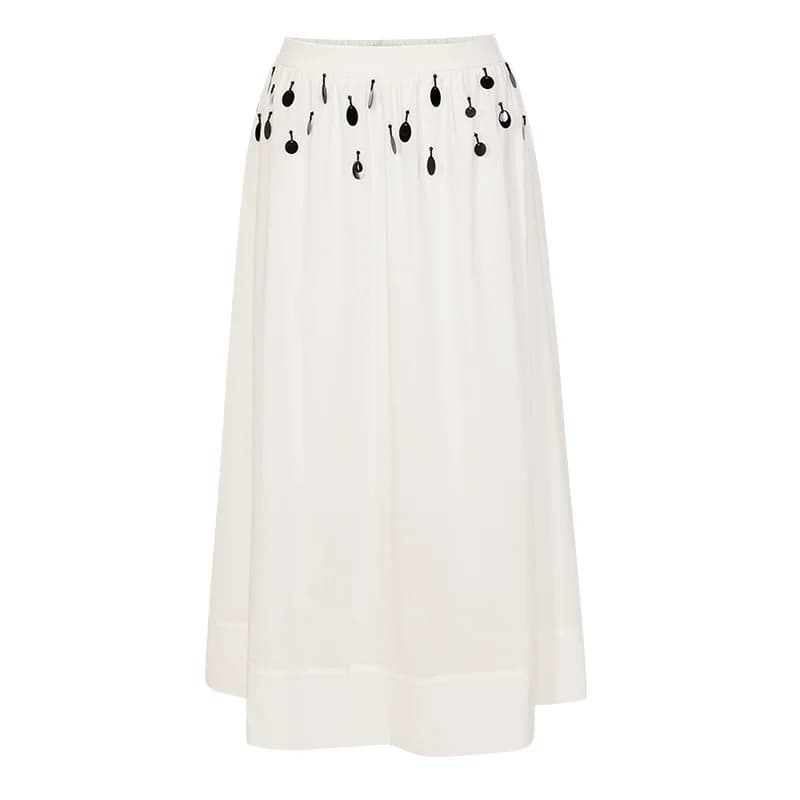 AEL femmes taille haute a-ligne jupe à paillettes dames conception minimaliste jupe longue
