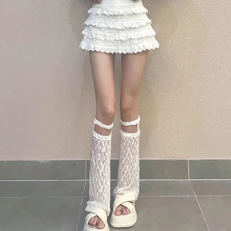 Nouveaux jambières pour filles Lolita chaussettes plus chaudes fronde chaussettes longues JK filles