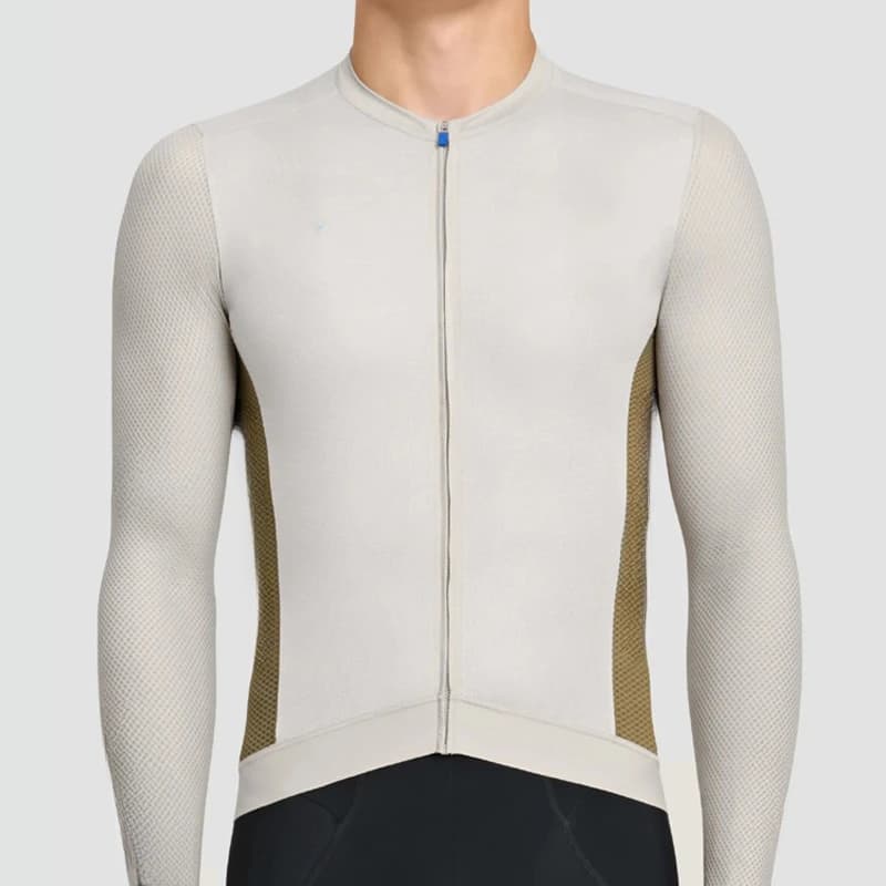 Maillot de cyclisme à manches longues pour hommes, chemise de vélo de montagne respirante, ourlet, v