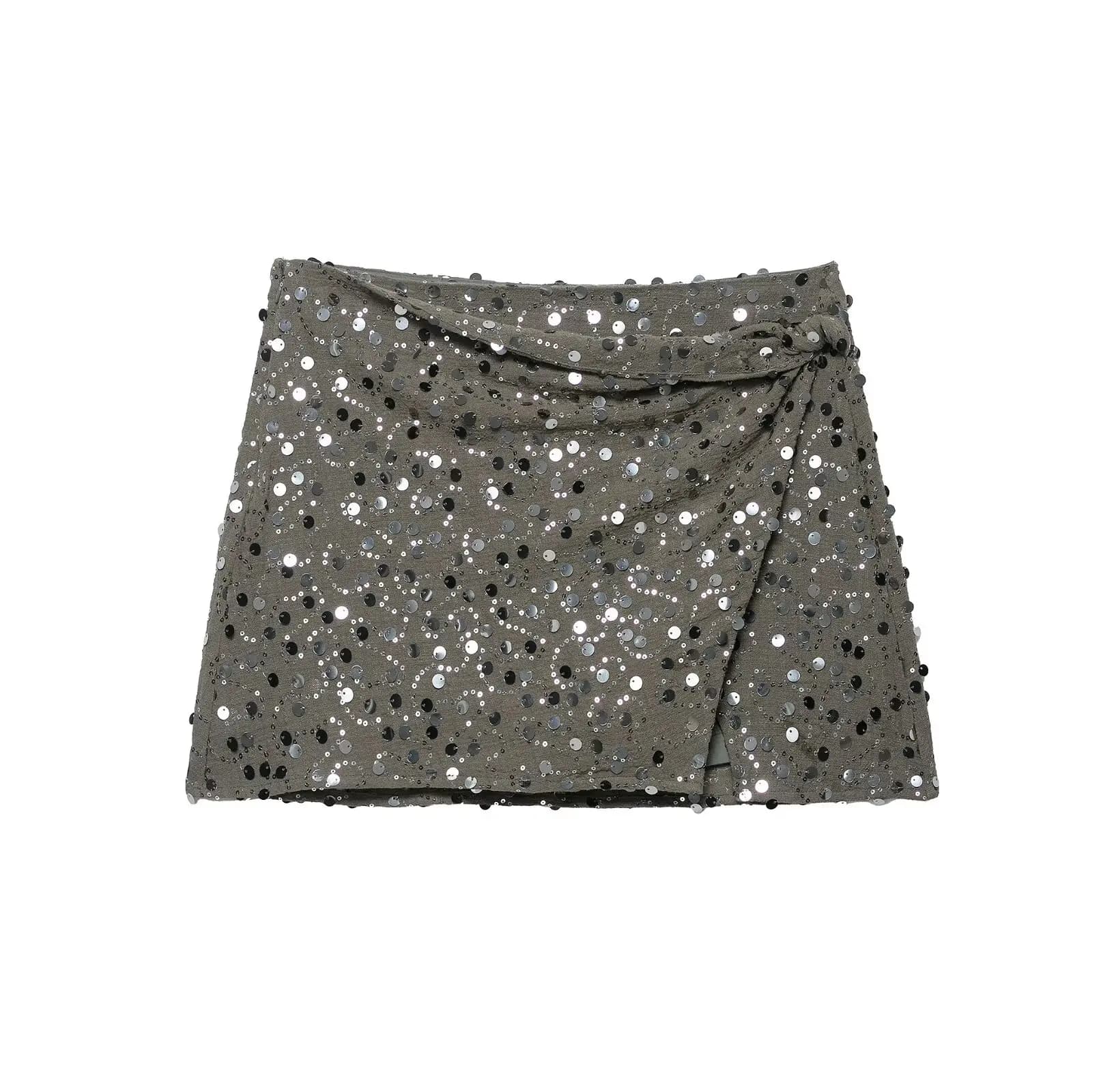 Chic élégant paillettes Mini jupes femmes mode fête mince Sexy femme jupes courtes été rue Club bril