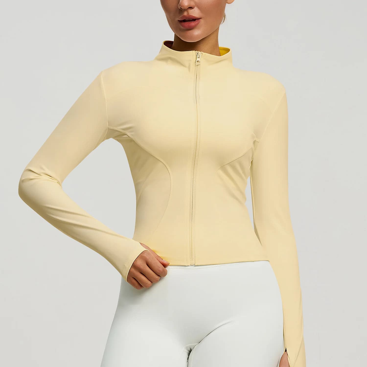 Veste de yoga à manches longues pour la course à pied et le fitness, vêtements de sport pour femmes,