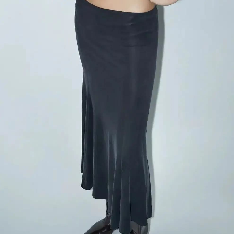 Pal25 nouvelle jupe mi-longue en tricot élastique pour femmes pour le printemps et l'automne