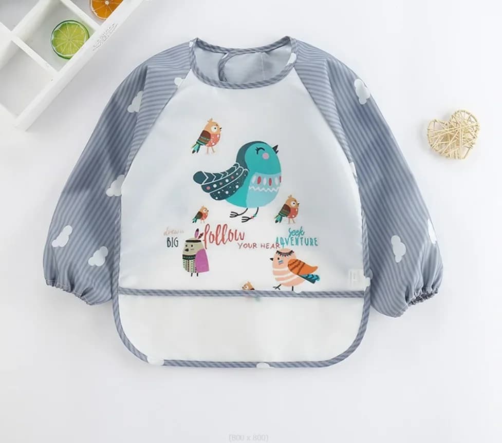Bavoirs à manches longues pour bébés, bavoirs imperméables pour garçons et filles, blouse pour mange